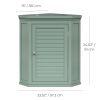 Sage Wall Mounted Corner 1-Door Louvered Bathroom Wall Cabinet