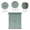 Sage Wall Mounted 2-Door Louvered Crown Molding Bathroom Wall Cabinet
