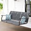 Grey Outdoor 2-Person Heavy Duty Porch Swing with 900 lb. Weight Capacity