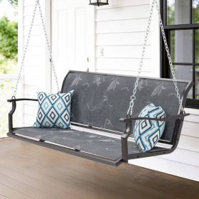 Grey Outdoor 2-Person Heavy Duty Porch Swing with 900 lb. Weight Capacity