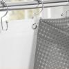 72"W x 72"H Grey Waffle Textured 3 in 1 Shower Curtain Set