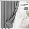 72"W x 84"H Grey Waffle Textured 3 in 1 Shower Curtain Set