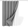 72"W x 84"H Grey Waffle Textured 3 in 1 Shower Curtain Set