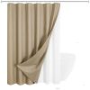 72"W x 72"H Beige Waffle Textured 3 in 1 Shower Curtain Set