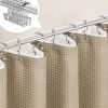 72"W x 78"H Beige Waffle Textured 3 in 1 Shower Curtain Set