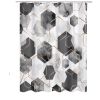 72"W x 78"H Gray White Geometric Hexagon Pattern Polyester Shower Curtain