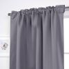 52 x 63 inch Solid Grey Thermal Blackout Curtain Panels - Set of 2
