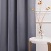 52 x 84 inch Solid Grey Thermal Blackout Curtain Panels - Set of 2