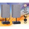 Set of 2 - Modern Rectangle Shape USB Table Lamp with Grey Linen Shade