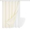 72"W x 84"H Ivory Waffle Textured Shower Curtain Set with Liner