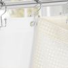 72"W x 84"H Ivory Waffle Textured Shower Curtain Set with Liner