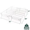 King Size White Metal Heavy Duty Platform Bed Frame
