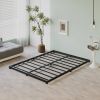 King size 3-inch Low Profile Heavy Duty Metal Bed Frame in Matte Black