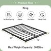 King size 3-inch Low Profile Heavy Duty Metal Bed Frame in Matte Black