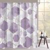 72"W x 72"H Abstract Lavender Geometric Polyester Shower Curtain