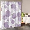 72"W x 84"H Abstract Blue Geometric Polyester Shower Curtain