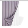 72"W x 72"H Lavender Waffle Textured Shower Curtain Set with Liner