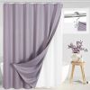 72"W x 72"H Lavender Waffle Textured Shower Curtain Set with Liner