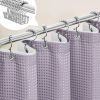 72"W x 84"H Lavender Waffle Textured Shower Curtain Set with Liner