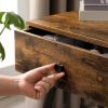 Mid-Century Modern Farmhouse Bedroom 1-Drawer Nightstand End Table