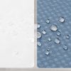 72"W x 72"H Blue Waffle Textured 3 in 1 Shower Curtain Set