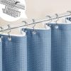 72"W x 84"H Blue Waffle Textured 3 in 1 Shower Curtain Set