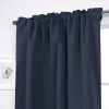 52 x 120 inch Solid Navy Blue Thermal Blackout Curtain Panels - Set of 2