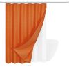 72"W x 84"H Burnt Orange Waffle Textured Shower Curtain Set with Liner