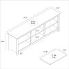 Farmhouse TV Stand in Light Oak Wood Finish - for TVs up to 70-inch