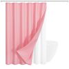 72"W x 84"H Pink Waffle Textured Polyester Shower Curtain Set with PEVA Liner