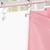 72"W x 84"H Pink Waffle Textured Polyester Shower Curtain Set with PEVA Liner