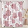 72"W x 84"H Abstract Pink Geometric Polyester Shower Curtain