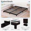 Queen size 5-inch Heavy Duty Metal Bed Frame with 3,000 lb. Weight Capacity