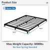 Queen size 5-inch Heavy Duty Metal Bed Frame with 3,000 lb. Weight Capacity