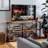 Industrial Farmhouse Metal Wood TV Stand for TV up to 65-inch