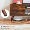 Mid-Century Modern TV Stand in Rustic Brown Wood Finish for TV up to 60-inches
