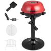 Red Double Layer Portable Electric 1600 Watt BBQ Grill