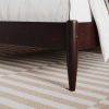 Twin Size Solid Hardwood Victorian Style Espresso Platform Bed