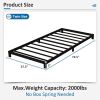 Twin size 5-inch Heavy Duty Metal Bed Frame with 3,000 lb. Weight Capacity