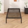 Twin 18-inch Heavy Duty Black Metal Platform Bed Frame