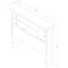 Twin size Modern Bookcase Headboard in Black Wood Finish