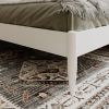 Twin Size Solid Hardwood Victorian Style White Platform Bed