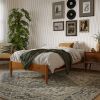 Twin XL size Solid Hardwood Platform Bed Frame in Natural Wood Finish