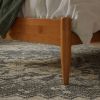 Twin XL size Solid Hardwood Platform Bed Frame in Natural Wood Finish