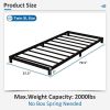 Twin XL size 5-inch Heavy Duty Metal Bed Frame with 3,000 lb. Weight Capacity