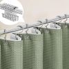72"W x 84"H Sage Green Waffle Textured 3 in 1 Shower Curtain Set