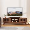 Mid-Century Modern 59-inch TV Stand Entertainment Center in Walnut Wood Finish