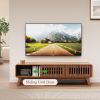 Mid-Century Modern 59-inch TV Stand Entertainment Center in Walnut Wood Finish