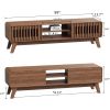 Mid-Century Modern 59-inch TV Stand Entertainment Center in Walnut Wood Finish