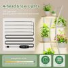 63-inch Tall Indoor Plant Stand with White Metal Frame and Wood Finish Shelves
